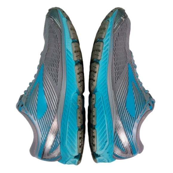 Brooks Ghost 10 running shoes,   women's size 9.5B, teal and grey - Picture 6 of 10